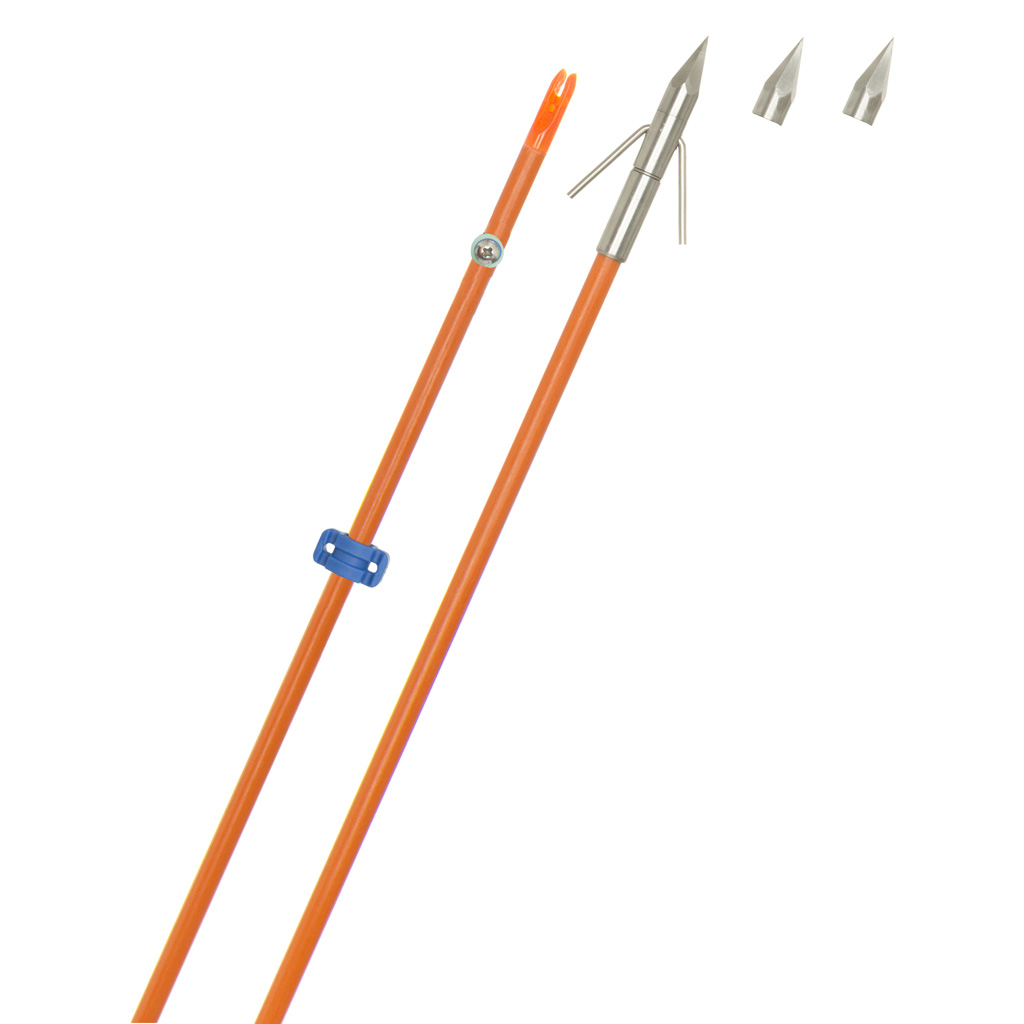 Archery Equipment  Fin Finder Raider Pro Bowfishing Arrow Orange with Big  Head Pro Point